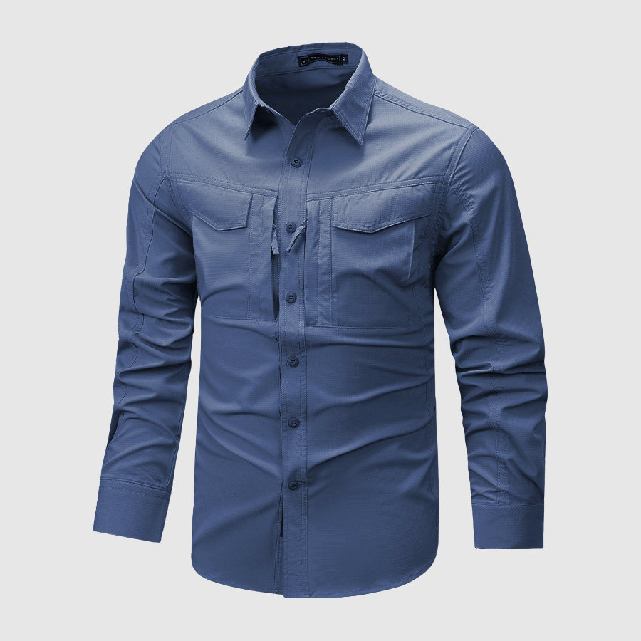 Arthur Regular Fit Utility Shirt | Collared Long Sleeve Utility Shirt