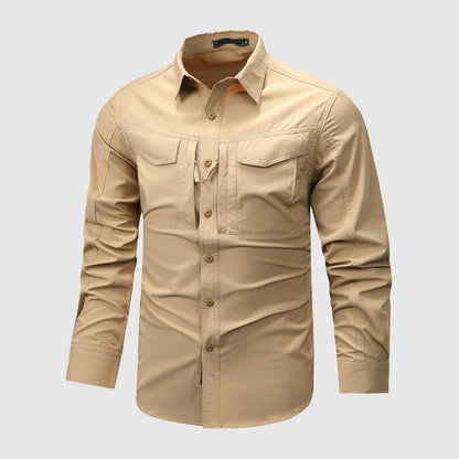 Arthur Regular Fit Utility Shirt | Collared Long Sleeve Utility Shirt