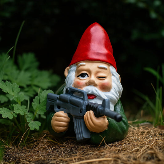 Whimsical Resin Soldier Garden Gnome Statue