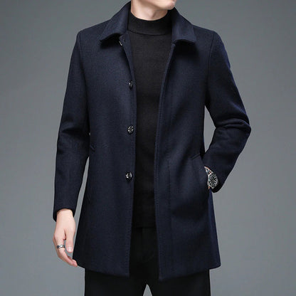 Men's Coat – Slim Fit – Wool Blend – Single Breasted – Formal Look