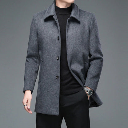 Men's Coat – Slim Fit – Wool Blend – Single Breasted – Formal Look