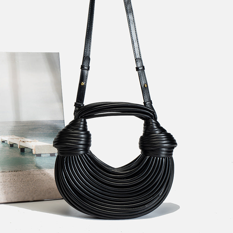 Isla Structured Handbag | Knot Detail Tubular Handbag