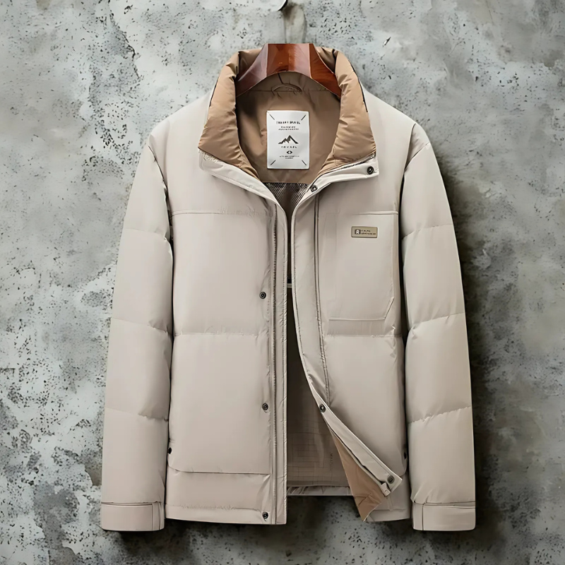 Men’s Jacket - Insulated - Regular Fit - Stand Collar - Full Zip Closure