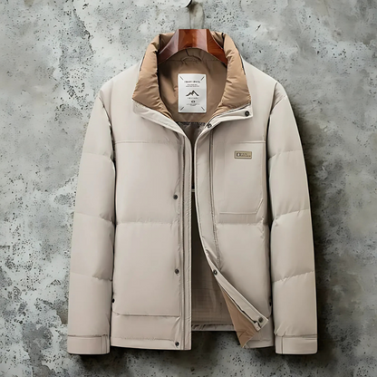 Men’s Jacket - Insulated - Regular Fit - Stand Collar - Full Zip Closure