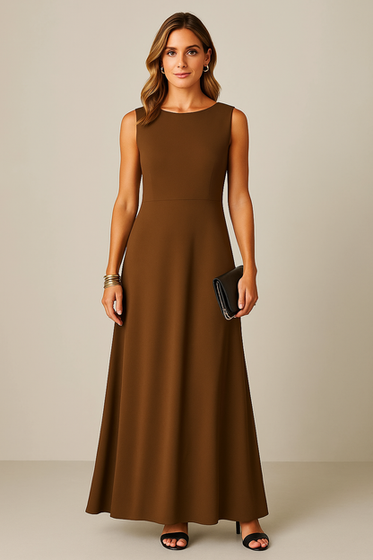 Women's Dress – Sleeveless Midi Length – Relaxed Fit – Soft Breathable Comfort
