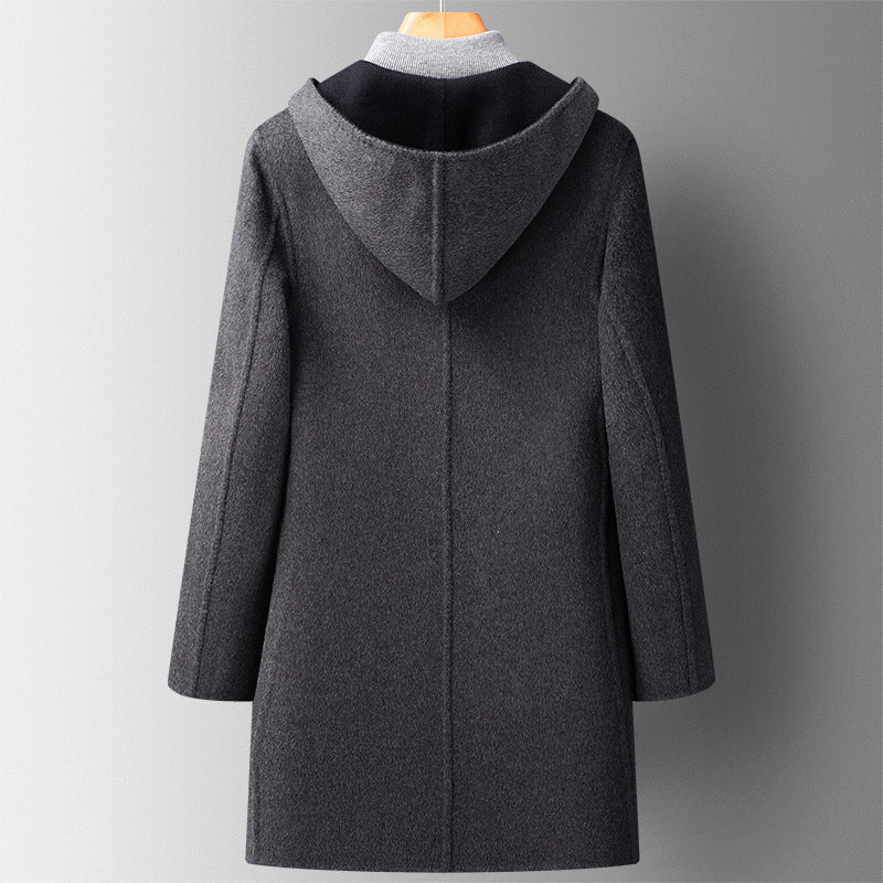 James Wool-Blend Coat | Hooded Reversible Men’s Coat