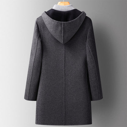 James Wool-Blend Coat | Hooded Reversible Men’s Coat