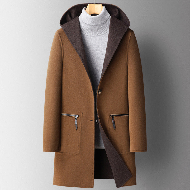 James Wool-Blend Coat | Hooded Reversible Men’s Coat