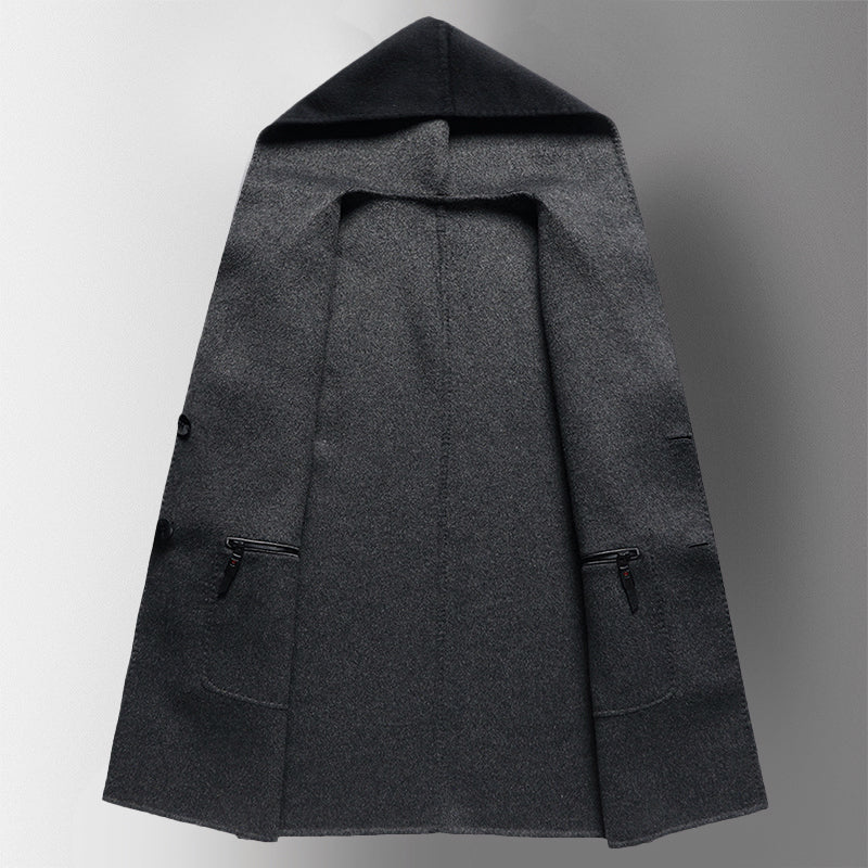 James Wool-Blend Coat | Hooded Reversible Men’s Coat