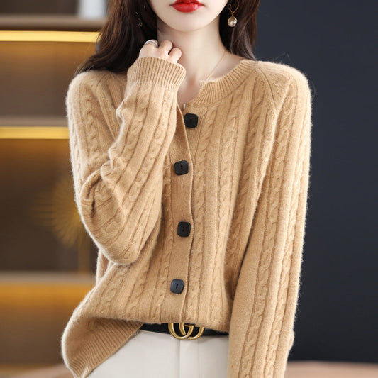 Diana Cable Knit Cardigan | Minimalist Chic Knitwear
