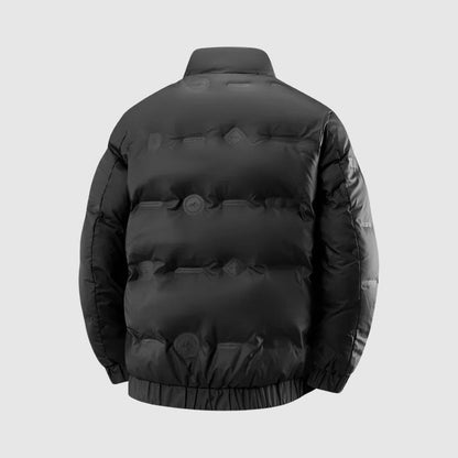Sebastian Relaxed Fit Puffer Jacket | Quilted Stand Collar Hip-Length Jacket