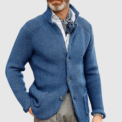 Thomas Wool-Blend Regular Fit Cardigan | Button Front Collared Cardigan