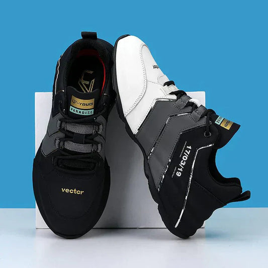 Men's Sneakers - Breathable Mesh - Chunky Sole - Lace-up Closure - Sporty & Trendy Design