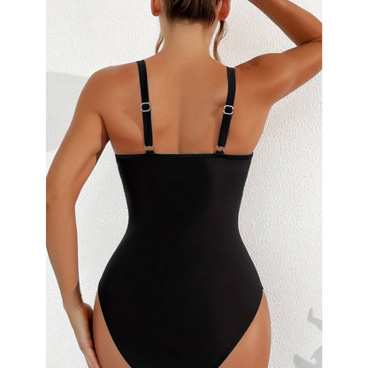 Swimsuit for Women – Tailored Fit – Deep V-Neck – Mesh and High Leg Cut