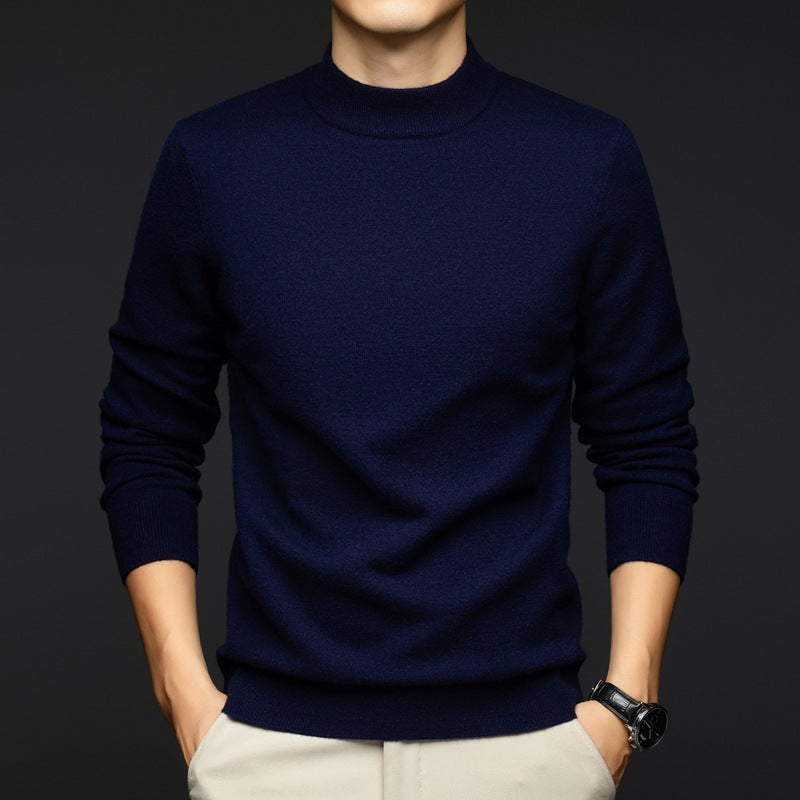 Men's Pullover Sweater – Slim Fit – Soft Cotton – Ribbed Crew Neck Casual Look