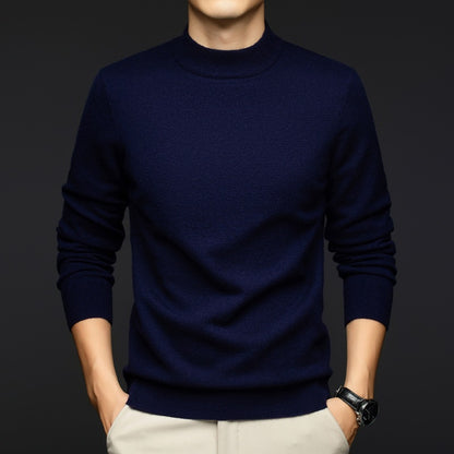 Men's Pullover Sweater – Slim Fit – Soft Cotton – Ribbed Crew Neck Casual Look