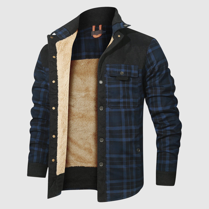 Oscar Relaxed Fit Shirt Jacket | Plaid Collared Casual Shirt Jacket