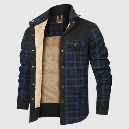 Oscar Relaxed Fit Shirt Jacket | Plaid Collared Casual Shirt Jacket