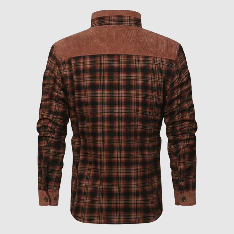Oscar Relaxed Fit Shirt Jacket | Plaid Collared Casual Shirt Jacket