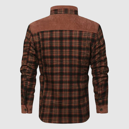 Oscar Relaxed Fit Shirt Jacket | Plaid Collared Casual Shirt Jacket