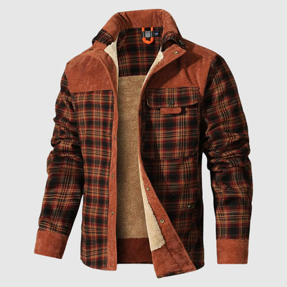 Oscar Relaxed Fit Shirt Jacket | Plaid Collared Casual Shirt Jacket