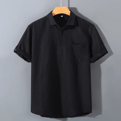 Men's Polo Shirt – Relaxed Fit – Short Sleeve – Natural Fibers – Chest Pocket