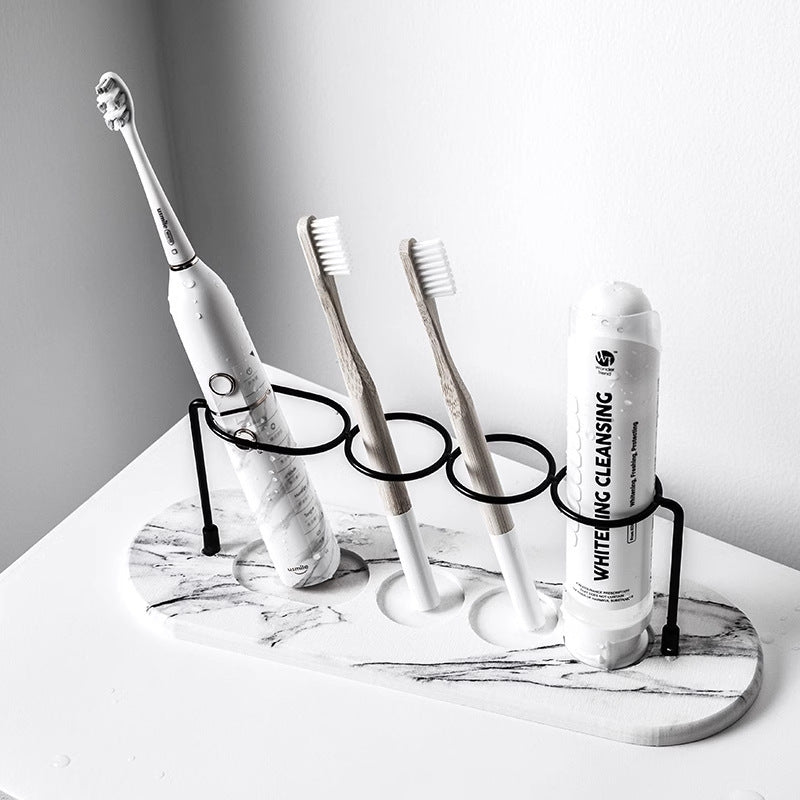 Minimalist Marble Base Toothbrush Holder