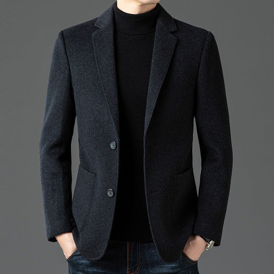 Men's Blazer – Slim Fit – Wool Texture – Notch Lapel – Two-Button Business Model