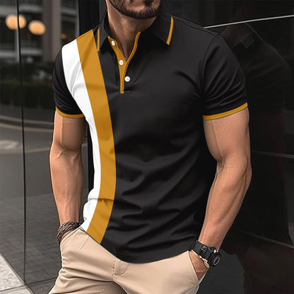 Men's Polo Shirt – Slim Fit – Breathable Cotton – Short Sleeves – Elegant Detail