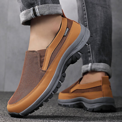 Men's Shoes Slip-on – Breathable Mesh – Comfortable Sole with Extra Grip