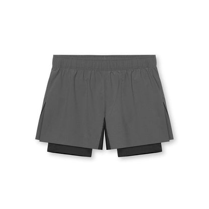 Men's Shorts – Athletic Fit – Double Layer with Compression – Breathable Mobility