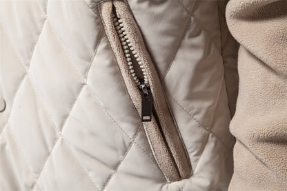 Oliver Quilted Bomber Jacket | Ribbed Collar and Cuffs Bomber Jacket