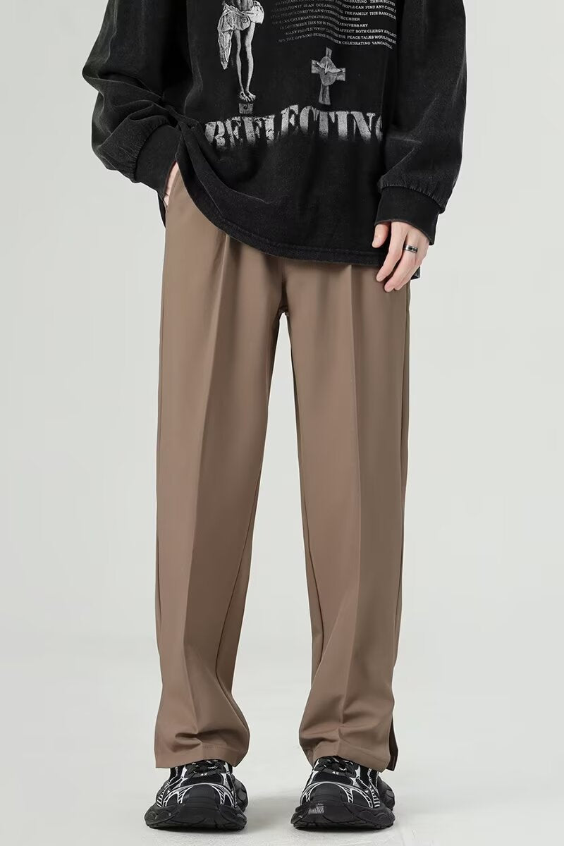 Men's Trousers – Tapered Fit – Lightly Draped Fabric – Ankle Length – Relaxed Style