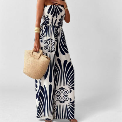 Dame Jumpsuit – Off-Shoulder – Smockliv – Vide Ben – Let og Åndbar