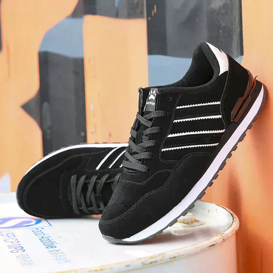 Men's Sneakers – Low-Cut – Suede & Synthetic Leather – Comfortable Sole – Lace-Up Closure