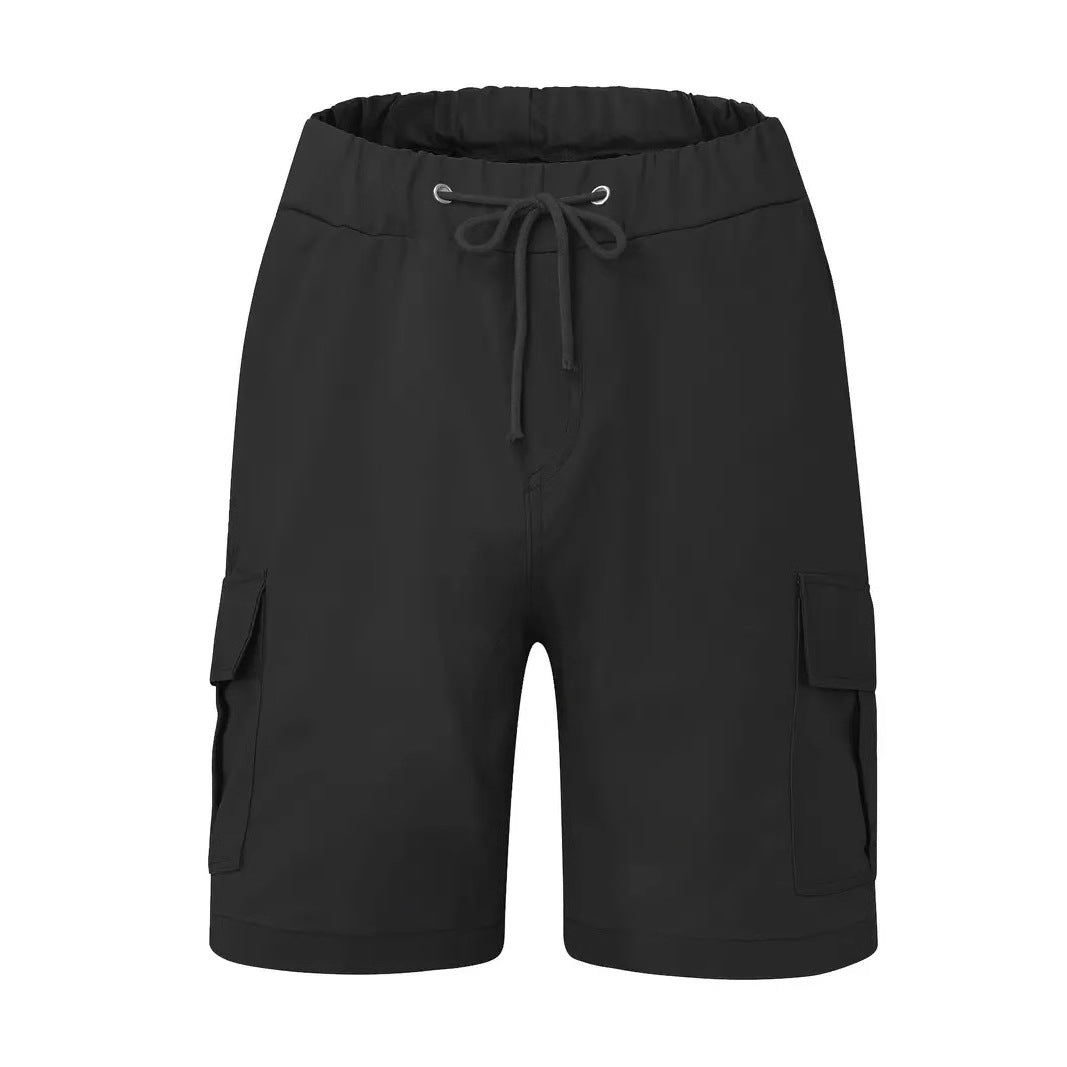 Men's Cargo Shorts - Adjustable Drawstring - Knee-Length - Multiple Pockets