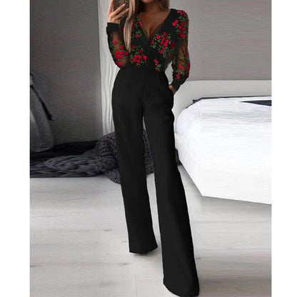Damebuksedragt – Figursyet Pasform – Stropløs Asymmetrisk Hals – Vide Ben Elegant Stil