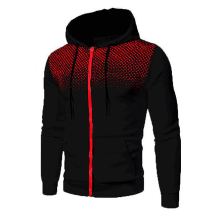 Men's Cardigan Sweater – Slim Fit – Hood with Drawstring – Soft Knit – Zipper Front