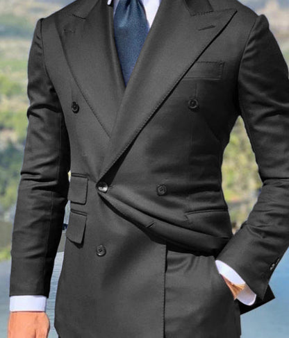 Men's Blazer – Slim Fit – Double Breasted – Peak Lapels – Formal Luxury Look