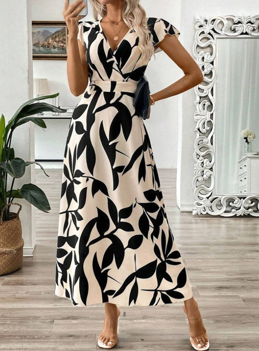 Dress for Women – Maxi Wrap Dress – Floral Print – Light and Breathable Fit