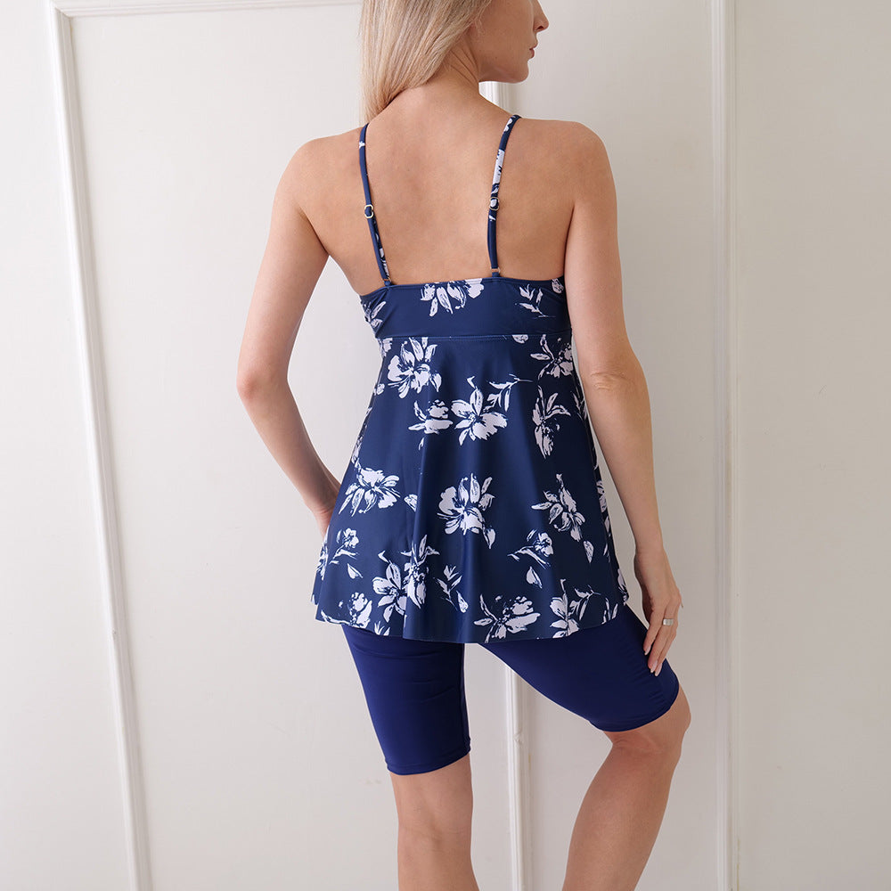 Women's Swim Dress – A-line Fit – Adjustable Straps – Built-in Shorts