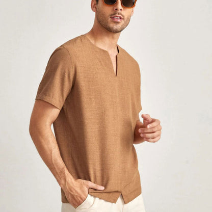 Men's T-shirt – Oversized Fit – V-neck – Short Sleeve – Soft Breathable Quality