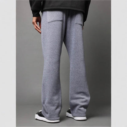 Men's Sweatpants – Cotton Fleece – Relaxed Flared Fit – Drawstring Closure – Minimalist