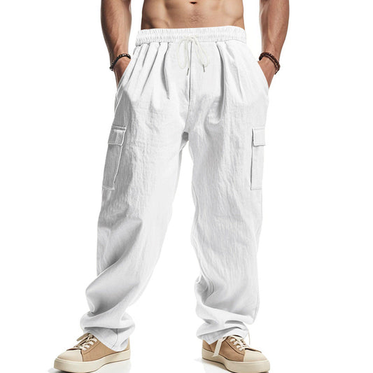 Men's Cargo Pants – Relaxed Fit – Breathable Cotton Blend – Elastic Waist