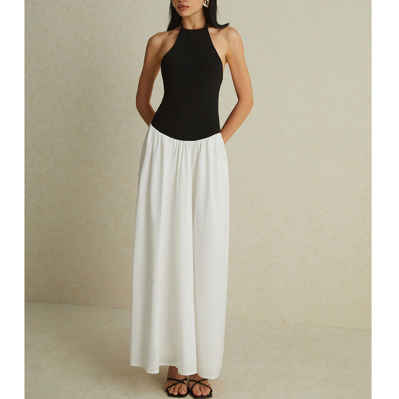 Dress for Women – Halterneck Long Model – Fitted Bodice – Light, Airy Skirt