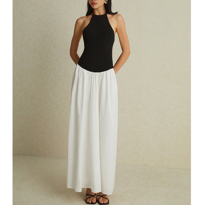 Dress for Women – Halterneck Long Model – Fitted Bodice – Light, Airy Skirt