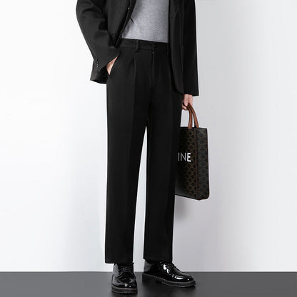 Men's Trousers – Wool Blend – Slim Fit – Full Length – Formal Cut