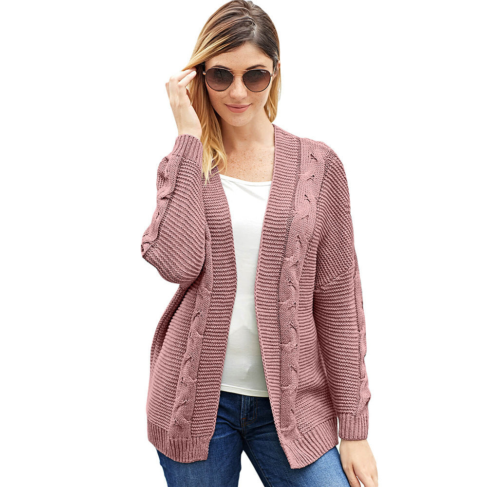 Women's Cardigan – Oversize Fit – Chunky Knit – Cable Knit – Open Front