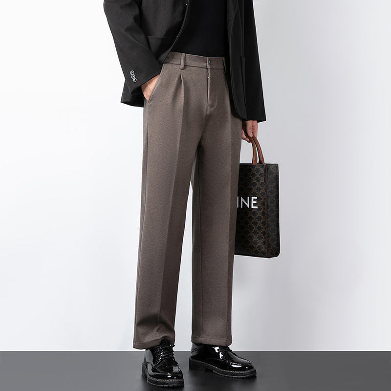 Men's Trousers – Wool Blend – Slim Fit – Full Length – Formal Cut