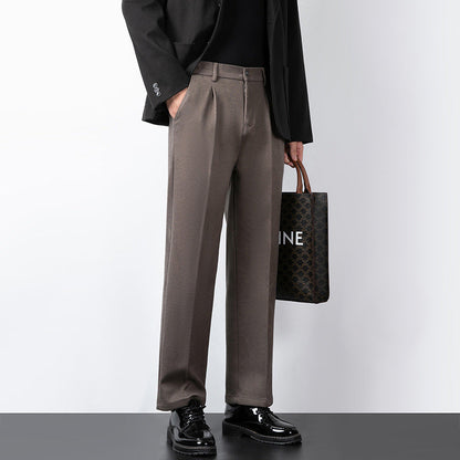 Men's Trousers – Wool Blend – Slim Fit – Full Length – Formal Cut